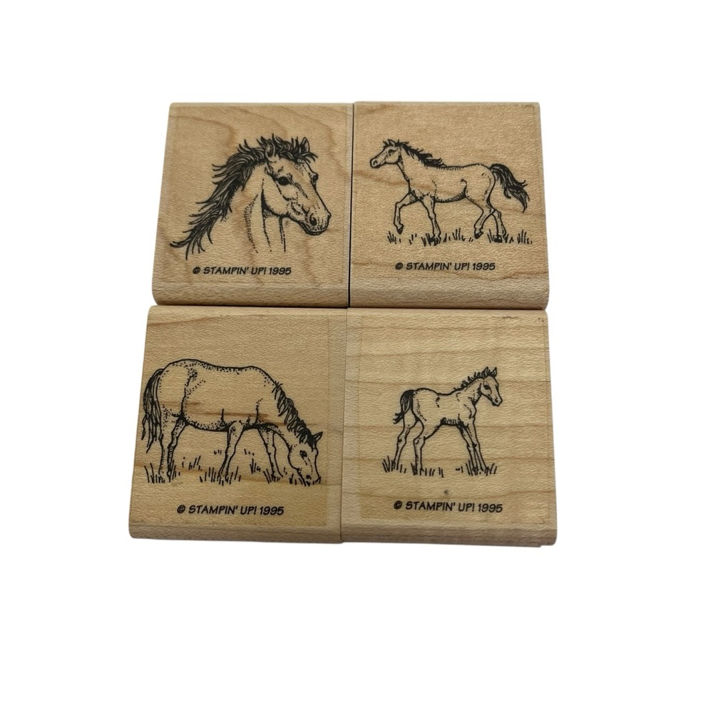 Stampin’ Up! Mini Horses Stamp Set Rubber & Wood